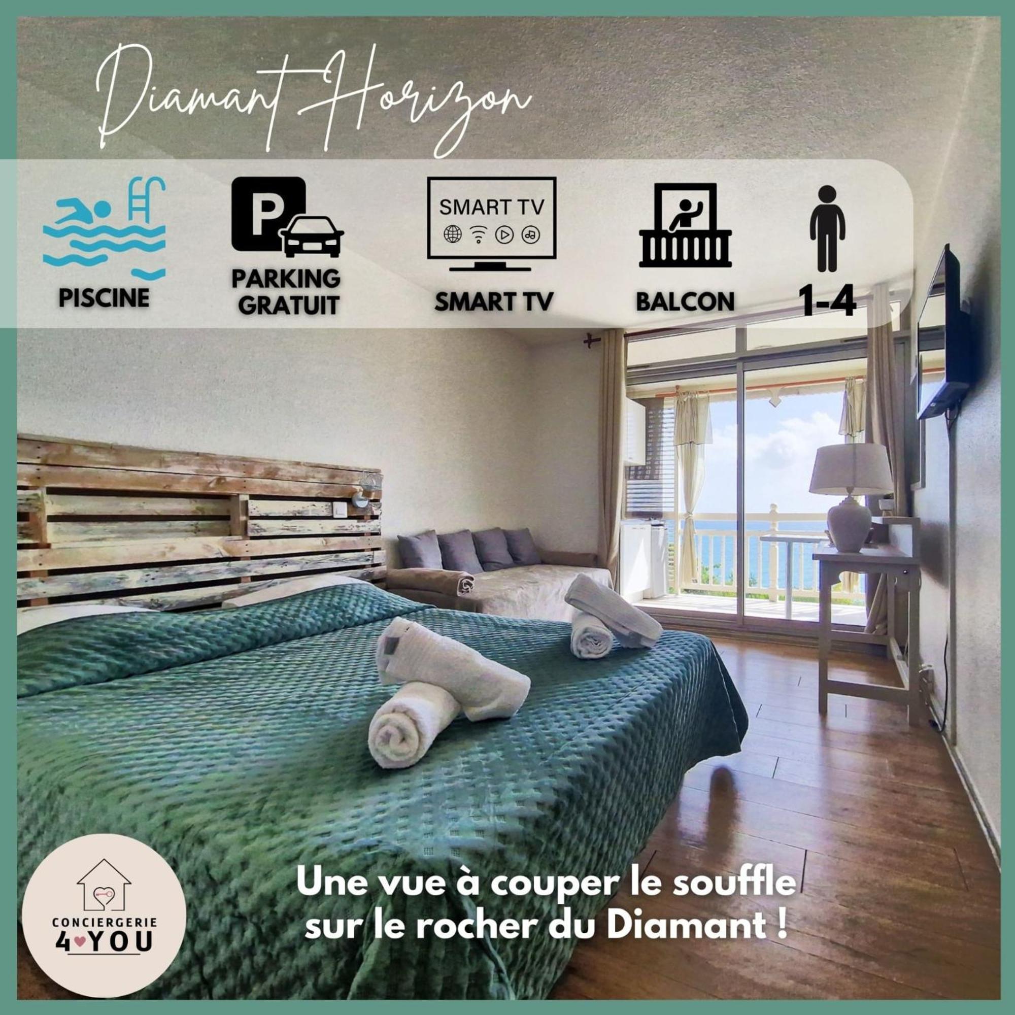 Appartement Terrasse Vue Mer Et Piscine Ле Диамант Екстериор снимка
